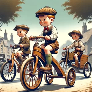 classic wooden tricycles